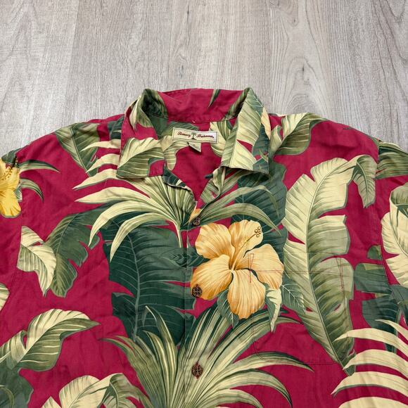 Tommy Bahama Hawaiian Shirt Men's Medium Floral Silk Loop Camp All Over Print - Picture 3 of 8